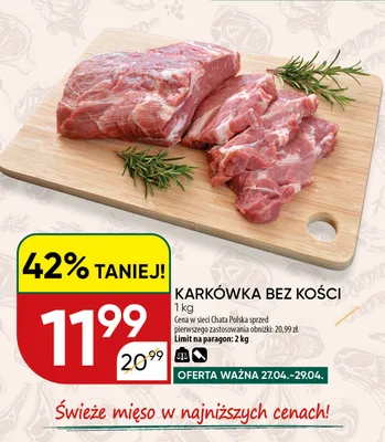 Karkówka bez kości promocja w Chata Polska