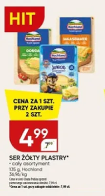 Ser żółty plastry Gouda Hochland promocja w Chata Polska