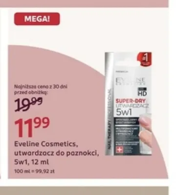 Utwardzacz do paznokci 5w1 Eveline Cosmetics promocja w Rossmann