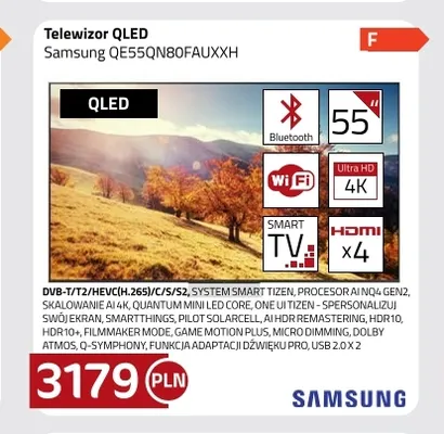 Telewizor Qled Samsung QE55QN80FAUXXH promocja w kakto.pl