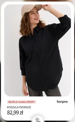 Koszula oversize Bonprix promocja w bonprix