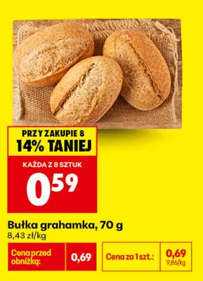 Bułka grahamka promocja w Biedronka