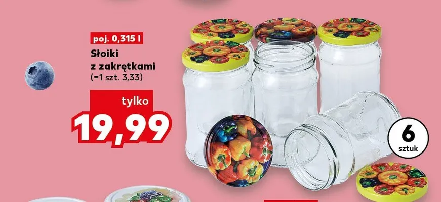 Słoiki z zakrętkami 0,315 l promocja w Kaufland