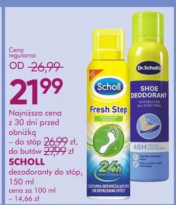 Dezodorant scholl fresh step promocja w Super-Pharm
