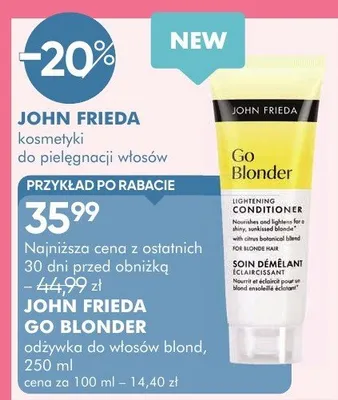Odżywka do włosów blond Go Blonder promocja w Super-Pharm
