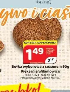 Bułka wyborowa z sezamem Piekarnia Wilamowice promocja w Delfin