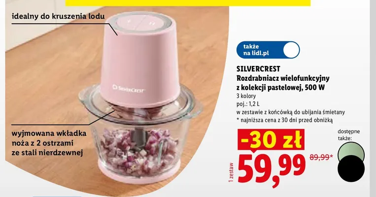 Rozdrabniacz wielofunkcyjny Silvercrest 500W promocja w Lidl