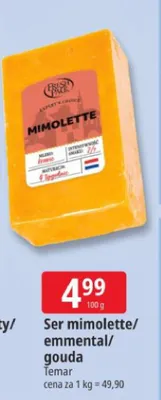 Ser mimolette/emmental/maasdam promocja w Leclerc