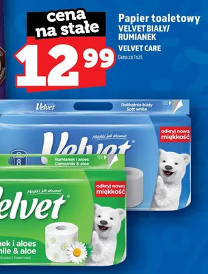 Papier toaletowy Velvet rumianek promocja w TOPAZ