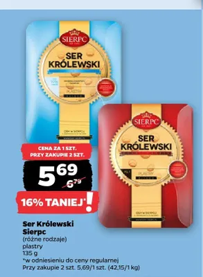 Ser Królewski Sierpc plastry promocja w Netto