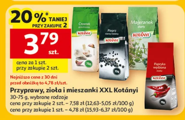 Przyprawy, zioła i mieszanki XXL promocja w Auchan