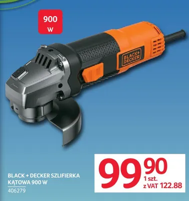 Szlifierka kątowa 900 W Black+Decker promocja w Selgros