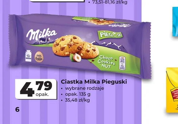 Ciastka Milka Pieguski Choco Cookies Nut promocja w Odido
