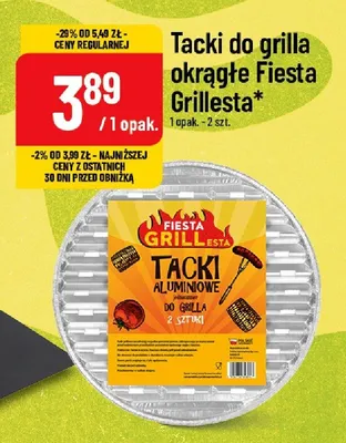 Tacki do grilla okrągłe Fiesta Grillesta promocja w POLOmarket