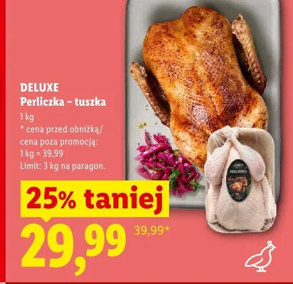 Perliczka tuszka Deluxe promocja w Lidl
