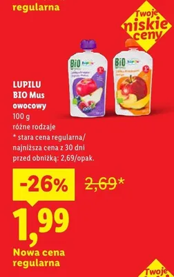 BIO Mus owocowy Lupilu promocja w Lidl