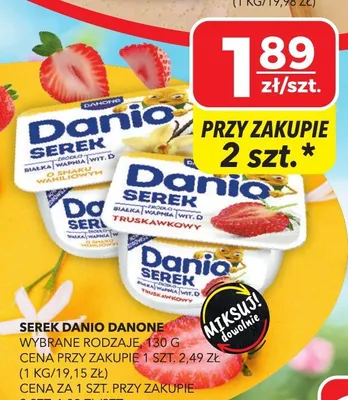 Serek Danio truskawkowy Danone promocja w Top Market