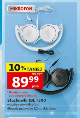 Słuchawki Jbl T500 promocja w Auchan