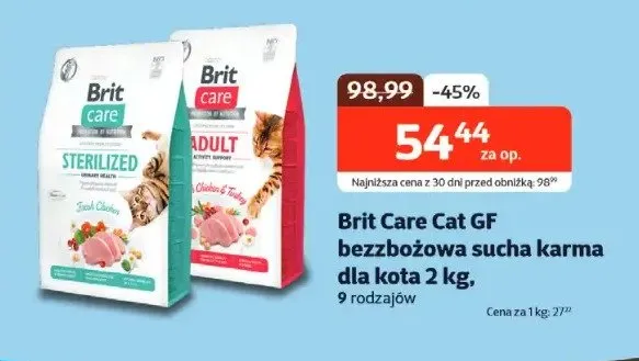 Cat GF bezzbożowa sucha karma dla kota 2kg promocja w KAKADU
