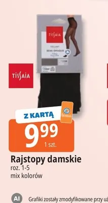Rajstopy damskie Tissaia promocja w Leclerc