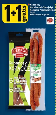 Kabanosy Kozackie Premium Pekpol promocja w TOPAZ
