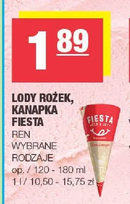 Lody rożek, kanapka Fiesta promocja w SPAR