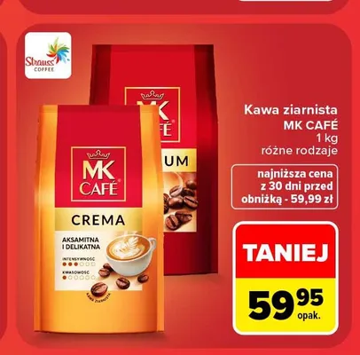 Kawa ziarnista MK Café Premium promocja w Carrefour Market