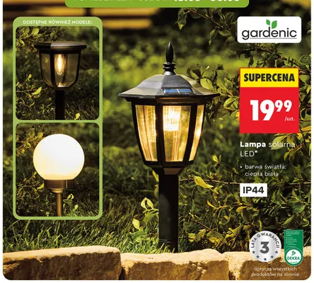 Lampa solarna LED Gardenic promocja w Biedronka