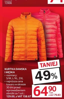 Kurtka damska i męska promocja w Selgros