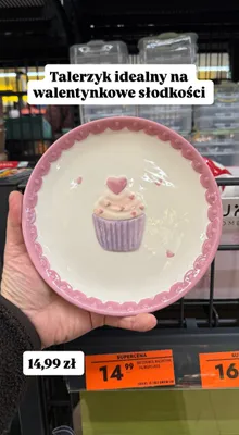 Talerz z motywem babeczki promocja w Biedronka