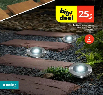 Naziemna lampka solarna promocja w Dealz