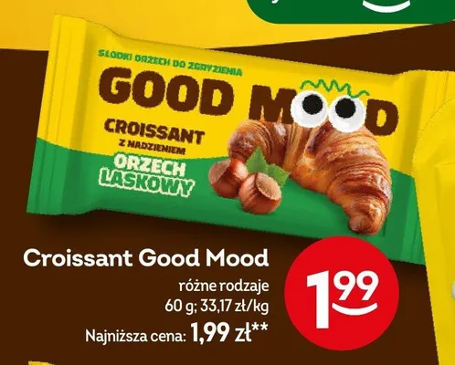 Croissant z nadzieniem orzech laskowy Good Mood promocja w Żabka