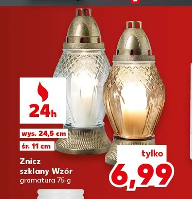 Znicz szklany s-274 promocja w Kaufland