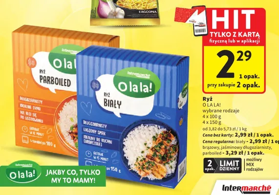 Ryż parboiled O la la! 4-pak 100 g promocja w Intermarche
