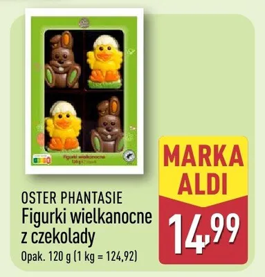 Figurki wielkanocne z czekolady promocja w Aldi