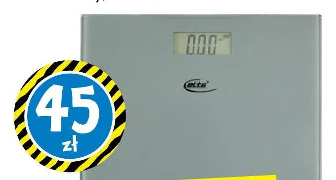 Waga łazienkowa ELTA ok. 30 × 30 cm, maks. waga 180 kg, baterie 2 × AAA 1,5 V w zestawie, różne kolory promocja w Tedi