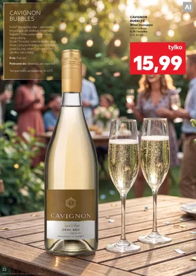 Wino musujące Cavignon Bubbles Demi Sec promocja w Kaufland