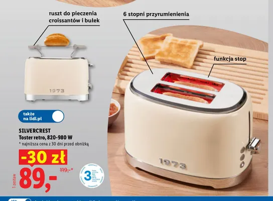 Toster retro Silvercrest promocja w Lidl