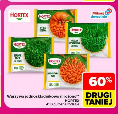 Warzywa jednoskładnikowe mrożone Hortex marchewka mini promocja w Carrefour Market