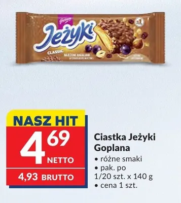 Ciastka Jeżyki Classic Goplana promocja w Makro