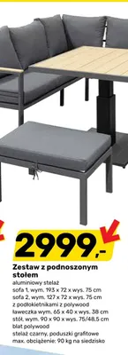 Zestaw z podnoszonym stolikiem promocja w Bricomarche