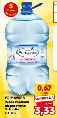 Woda źródlana niegazowana 5 l promocja w Kaufland