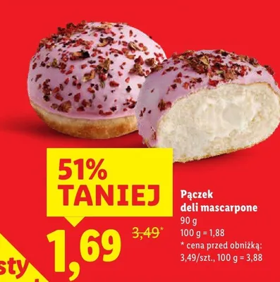 Pączek deli mascarpone promocja w Lidl