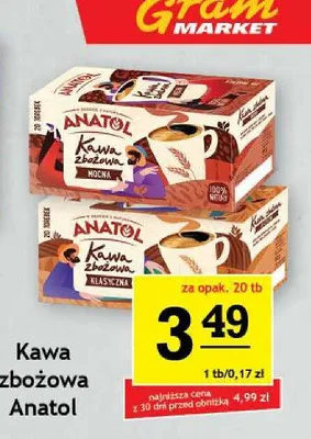 Kawa zbożowa Anatol promocja w Gram Market