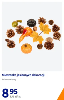Mieszanka jesiennych dekoracji promocja w Action