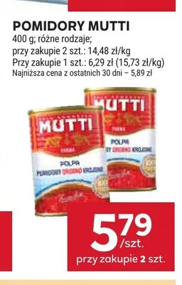 Pomidory Pelati Mutti promocja w Stokrotka