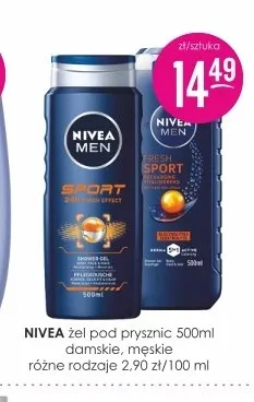Żel pod prysznic Nivea Men Sport promocja w Drogerie Jasmin