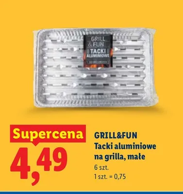 Tacki aluminiowe na grilla, małe promocja w Lidl