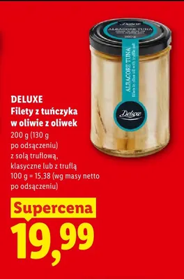 Filety z tuńczyka w oliwie z oliwek z truflą Deluxe promocja w Lidl