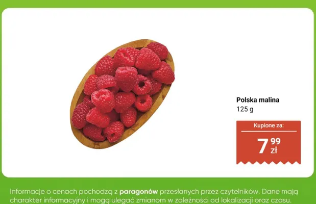 Polska malina 125 g promocja w Biedronka